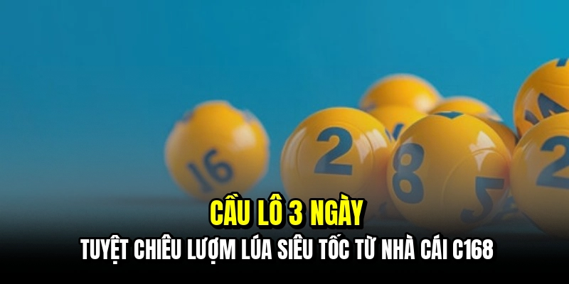 Cầu Lô 3 Ngày - Cách Soi Cầu Đỉnh Cao Hốt Bạc Tỷ Cùng C168 4 Cầu lô 3 ngày - Tuyệt chiêu lượm lúa siêu tốc từ nhà cái C168